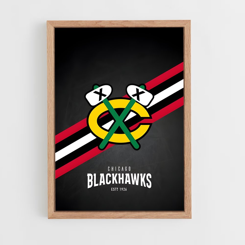 Poster Le Cri des Blackhawks – affiche Hockey sur glace (vue 4)